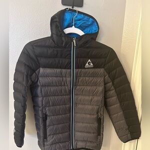 Gerry Unisex Jacket 7/8 Blue/Black/Gray w/down filling wind/water resistant warm